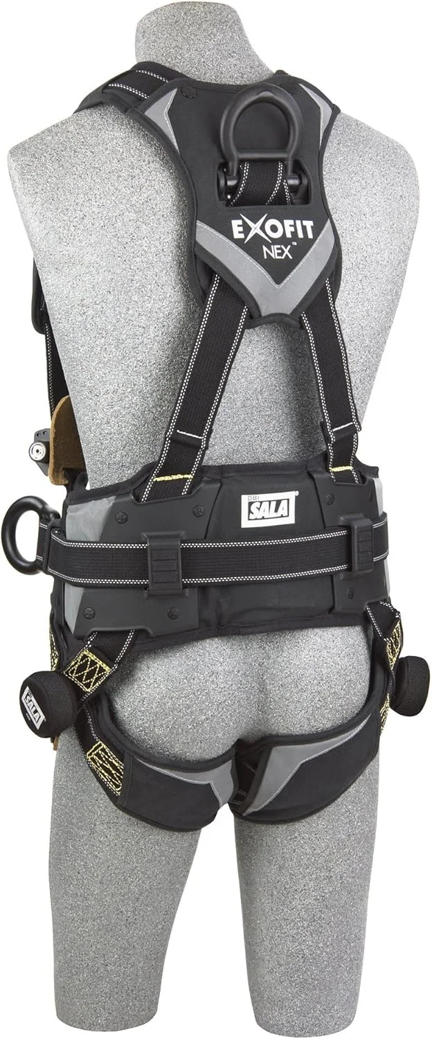 هارنس تمام بدن ضد حریق 3M DBI-SALA ExoFit NEX 1113317 Nomex/Kevlar، حلقه های D آلومینیومی با روکش PVC در پشت/پهلو، کمربند با پد، پد راحتی، تسمه های پا با اتصال سریع قفل شونده، سایز بزرگ، مشکی هارنس تمام بدن ضد حریق 3M DBI-SALA ExoFit NEX 1113317 Nomex/Kevlar، حلقه های D آلومینیومی با روکش PVC در پشت/پهلو، کمربند با پد، پد راحتی، تسمه های پا با اتصال سریع قفل شونده، سایز بزرگ، مشکی