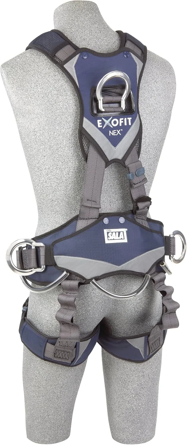 هارنس تمام بدن دسترسی با طناب/نجات 3M DBI-SALA ExoFit NEX 1113347، حلقه های D آلومینیومی پشتی/جلویی/تعلیق، کمربند با پد/حلقه های D جانبی، بندهای پا QC قفل شونده، بزرگ، آبی/خاکستری هارنس تمام بدن دسترسی با طناب/نجات 3M DBI-SALA ExoFit NEX 1113347، حلقه های D آلومینیومی پشتی/جلویی/تعلیق، کمربند با پد/حلقه های D جانبی، بندهای پا QC قفل شونده، بزرگ، آبی/خاکستری