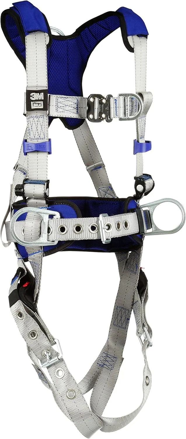 هارنس ایمنی کار در ارتفاع 3M DBI-SALA ExoFit X100 مدل ساختمانی راحت، دارای کمربند بدنه، پد لگنی، حلقه های D متعدد، اتصال سریع سینه و سگک های زبانه ای پا، 1401139، 2X هارنس ایمنی کار در ارتفاع 3M DBI-SALA ExoFit X100 مدل ساختمانی راحت، دارای کمربند بدنه، پد لگنی، حلقه های D متعدد، اتصال سریع سینه و سگک های زبانه ای پا، 1401139، 2X