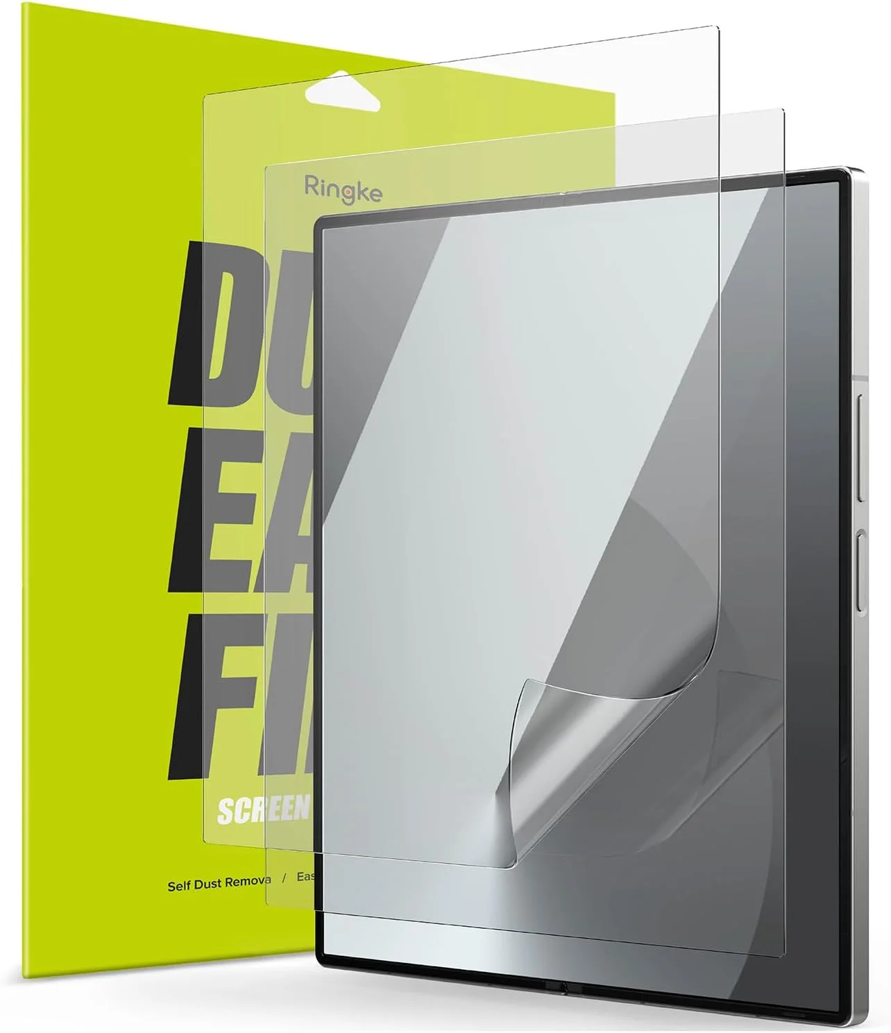 محافظ صفحه نمایش دوگانه آسان Ringke [بسته 2 عددی] سازگار با Samsung Galaxy Z Fold 6، محافظ صفحه نمایش پوشش کامل ممتاز با نصب آسان و سازگار با قاب