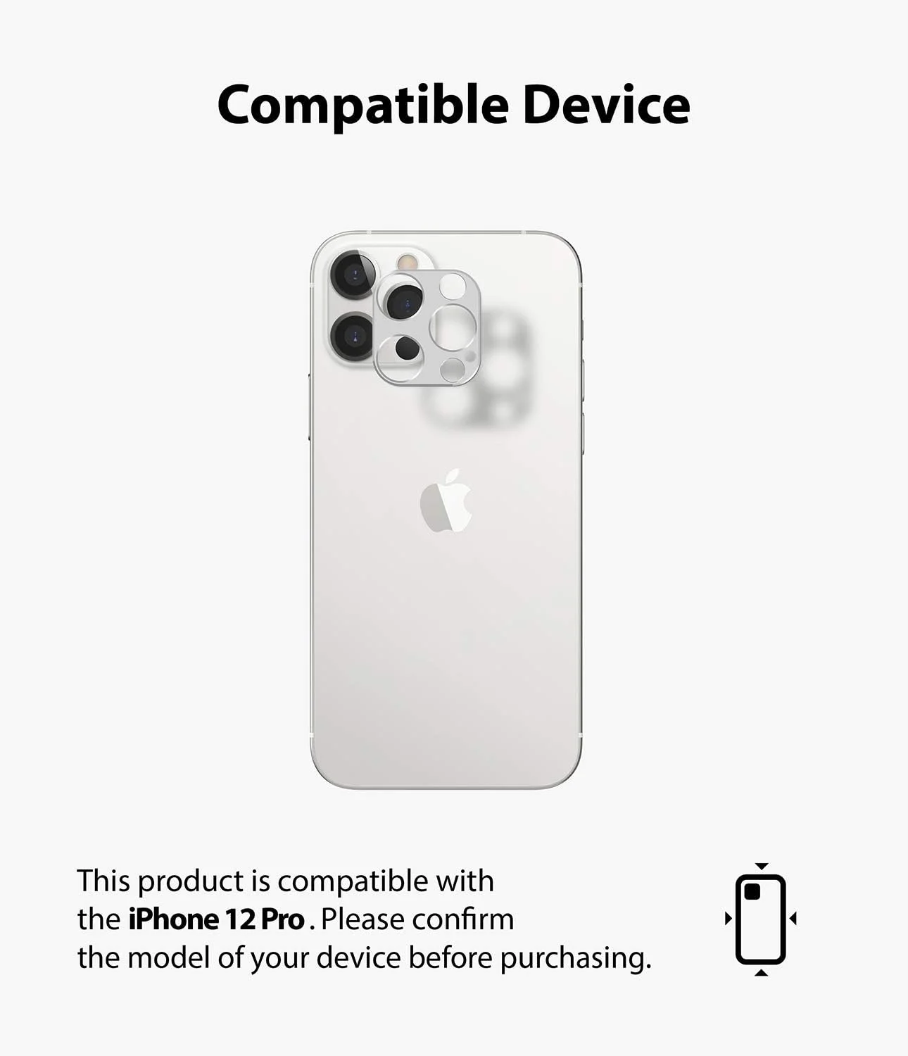 محافظ لنز دوربین Ringke سازگار با آیفون 12 پرو، فریم آلومینیومی، برچسب محافظ سخت - نقره ای محافظ لنز دوربین Ringke سازگار با آیفون 12 پرو، فریم آلومینیومی، برچسب محافظ سخت - نقره ای