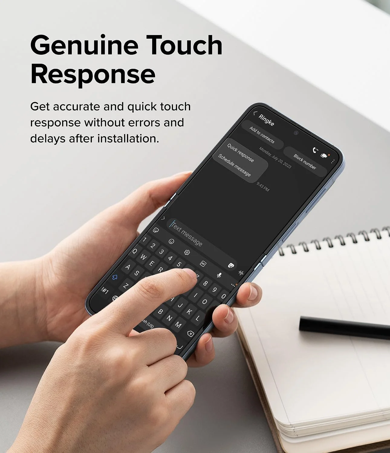 Ringke [2 Pack] Dual Easy Film Compatible with Samsung Galaxy Z Flip 6 Screen Protector, Premium Full Cover Film Easy Application Case Friendly Screen Protector