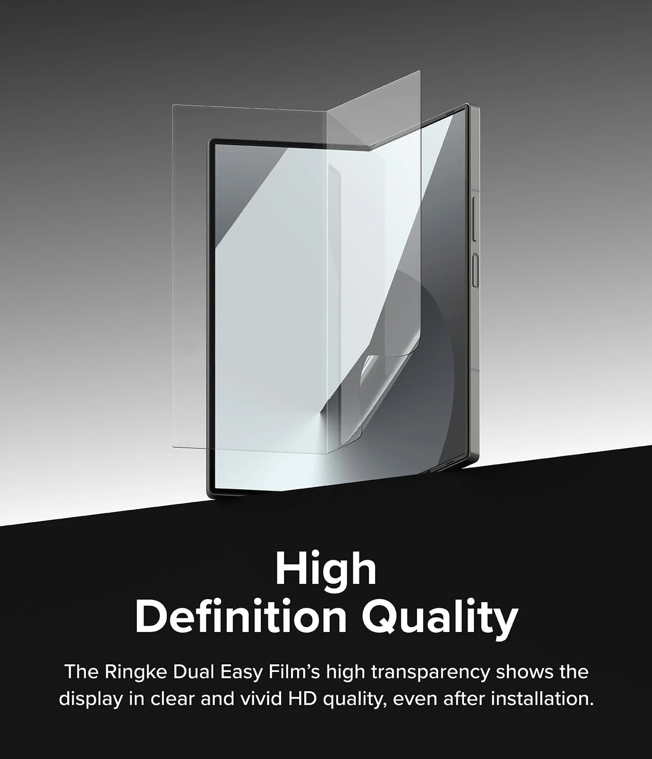 محافظ صفحه نمایش دوگانه آسان Ringke [بسته 2 عددی] سازگار با Samsung Galaxy Z Fold 6، محافظ صفحه نمایش پوشش کامل ممتاز با نصب آسان و سازگار با قاب
