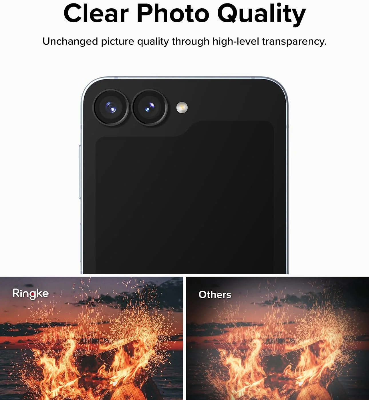 محافظ لنز دوربین شیشه ای Ringke سازگار با Samsung Galaxy Z Flip 6 (2024)، پوشش شیشه ای مقاوم در برابر اثر انگشت و فریم های آلیاژ آلومینیوم با پوشش چسبی - مشکی محافظ لنز دوربین شیشه ای Ringke سازگار با Samsung Galaxy Z Flip 6 (2024)، پوشش شیشه ای مقاوم در برابر اثر انگشت و فریم های آلیاژ آلومینیوم با پوشش چسبی - مشکی