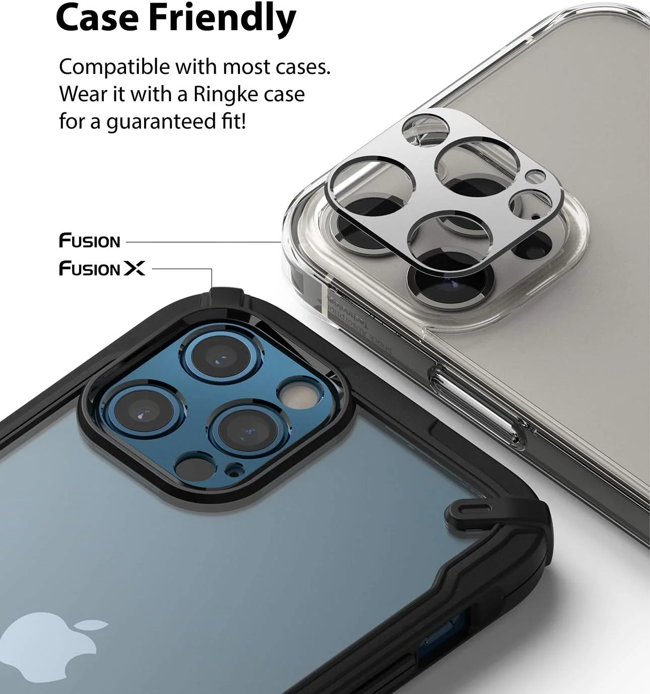 محافظ لنز دوربین Ringke سازگار با آیفون 12 پرو، فریم آلومینیومی، برچسب محافظ سخت - نقره ای محافظ لنز دوربین Ringke سازگار با آیفون 12 پرو، فریم آلومینیومی، برچسب محافظ سخت - نقره ای