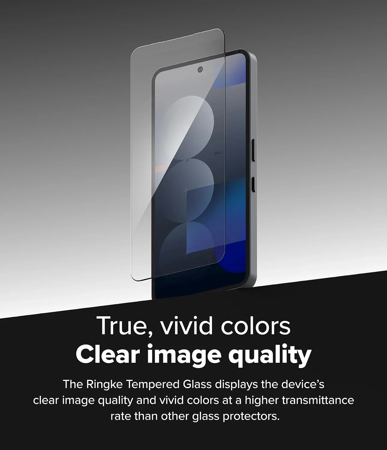 محافظ صفحه نمایش شیشه ای حرارت دیده رینکه [Easy Slide] سازگار با ناتینگ فون (3a) / (3a) Pro، مقاوم در برابر شکستگی، سختی 9H، ضد خش - بسته 2 عددی، به همراه ابزار نصب