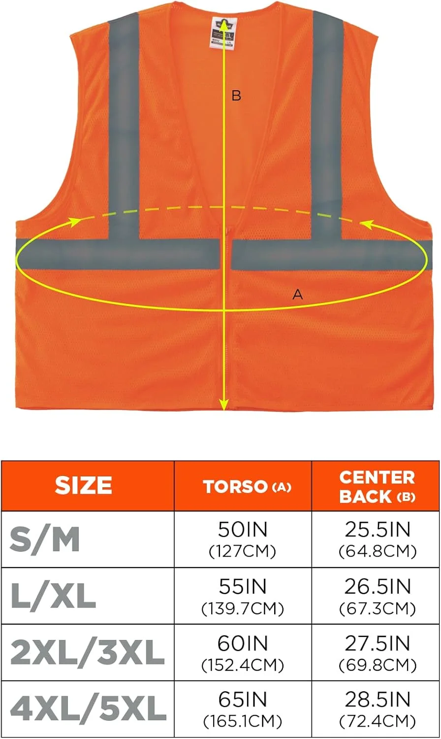 جلیقه ایمنی بازتابنده Ergodyne GloWear 8205Z جلیقه ایمنی بازتابنده Ergodyne GloWear 8205Z