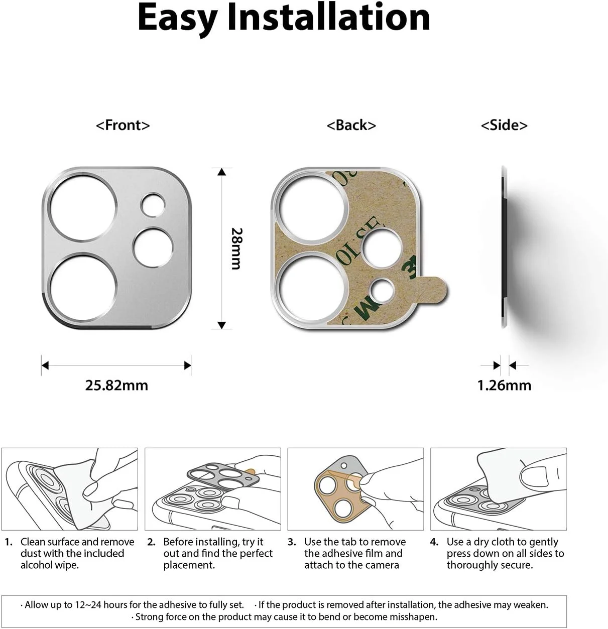 محافظ لنز دوربین آلومینیومی رینکه سازگار با آیفون 12 - نقره ای محافظ لنز دوربین آلومینیومی رینکه سازگار با آیفون 12 - نقره ای