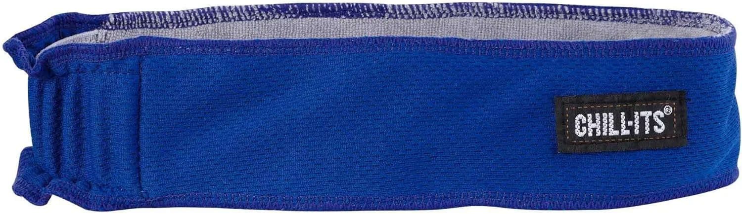 هدبند خنک کننده ارگوداین Chill-Its 6605، دارای آستر حوله ای، جذب کننده عرق، آبی