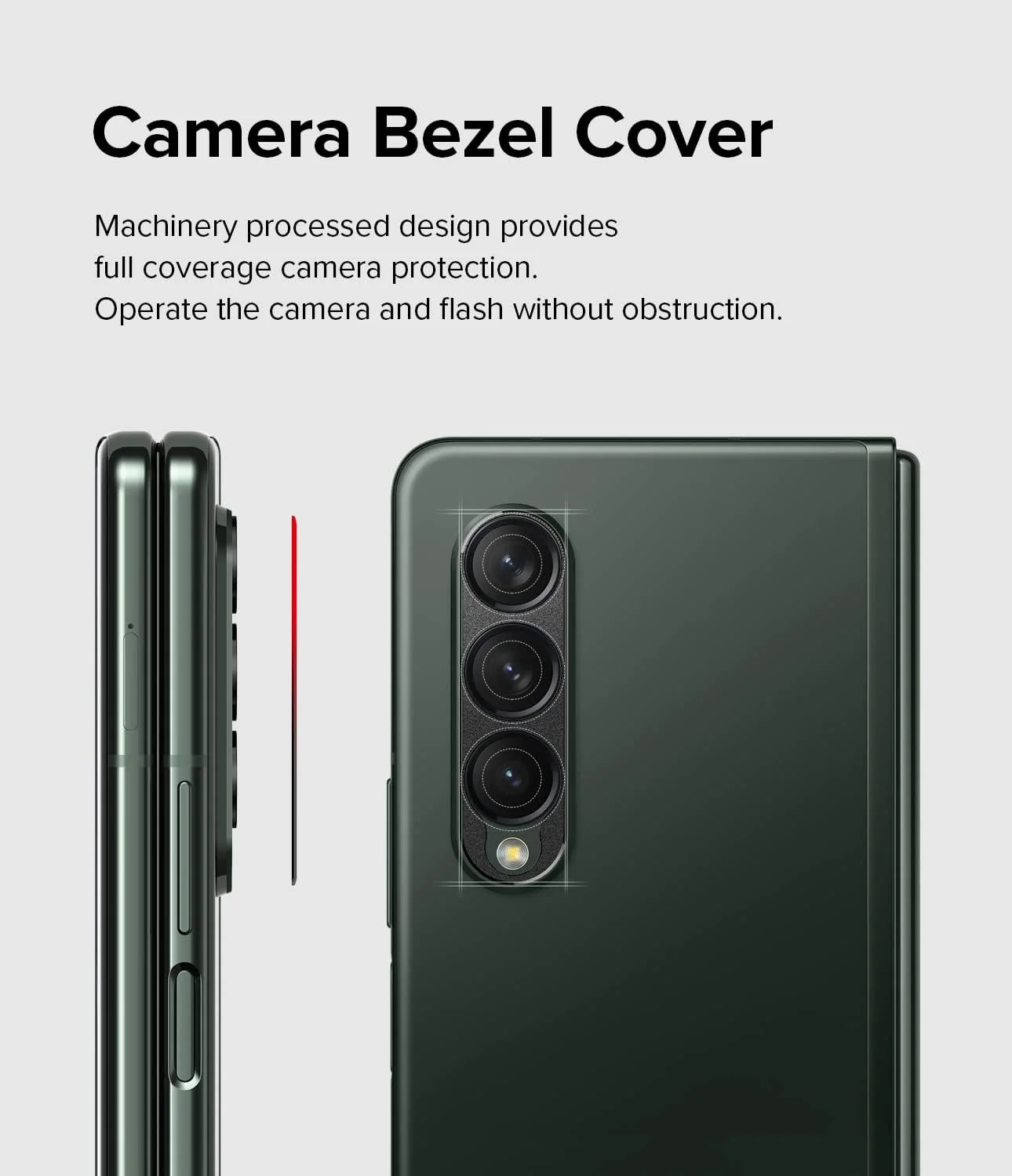 Ringke Camera Styling Compatible with Samsung Galaxy Z Fold 3 Camera Lens Protector, Aluminium Frame Tough Protective Cover Sticker - Black Ringke Camera Styling Compatible with Samsung Galaxy Z Fold 3 Camera Lens Protector, Aluminium Frame Tough Protective Cover Sticker - Black