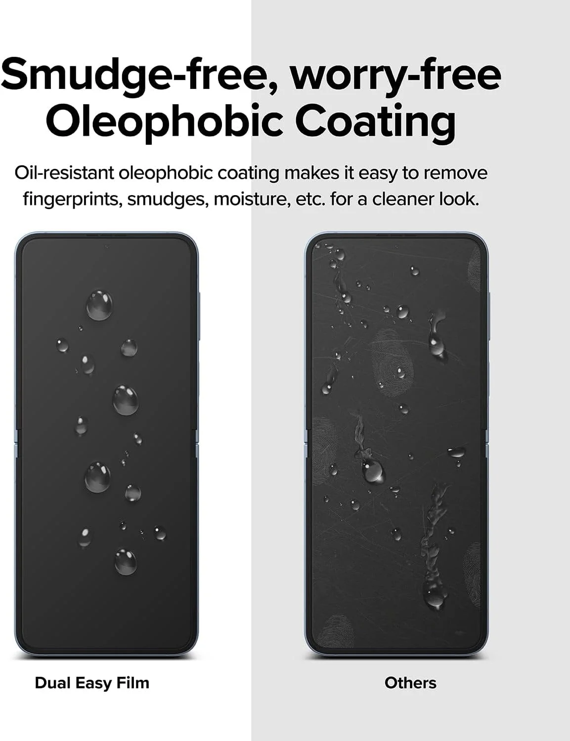 Ringke [2 Pack] Dual Easy Film Compatible with Samsung Galaxy Z Flip 6 Screen Protector, Premium Full Cover Film Easy Application Case Friendly Screen Protector