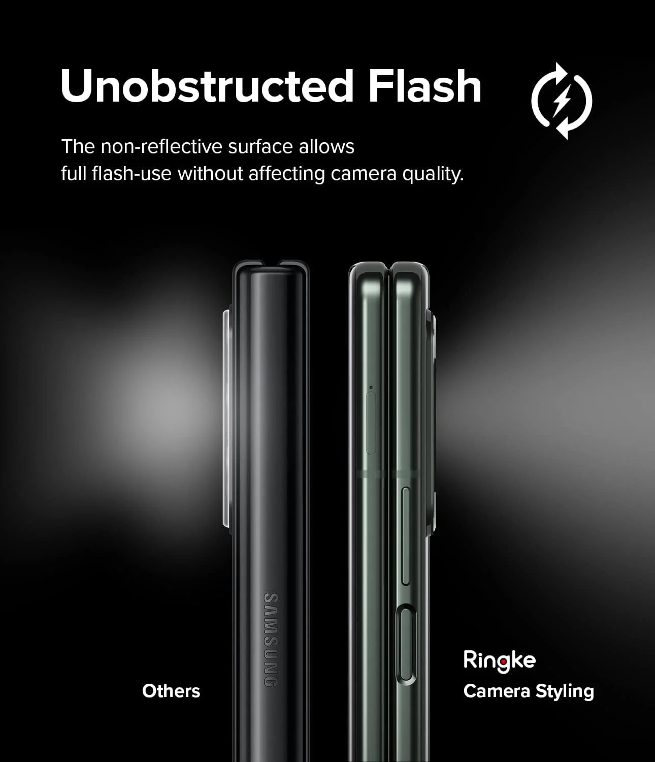 Ringke Camera Styling Compatible with Samsung Galaxy Z Fold 3 Camera Lens Protector, Aluminium Frame Tough Protective Cover Sticker - Black Ringke Camera Styling Compatible with Samsung Galaxy Z Fold 3 Camera Lens Protector, Aluminium Frame Tough Protective Cover Sticker - Black