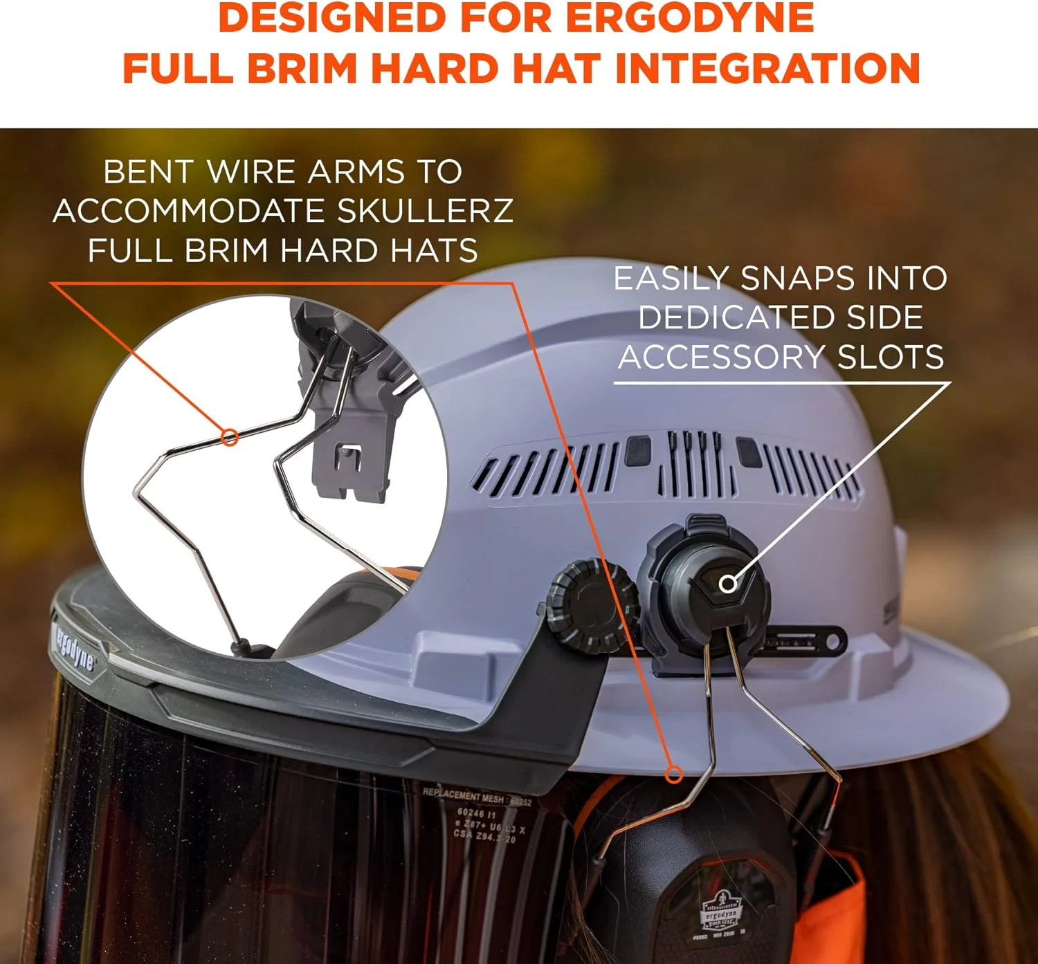 Ergodyne Adult-Unisex's Nrr 26db Mounted Earmuffs