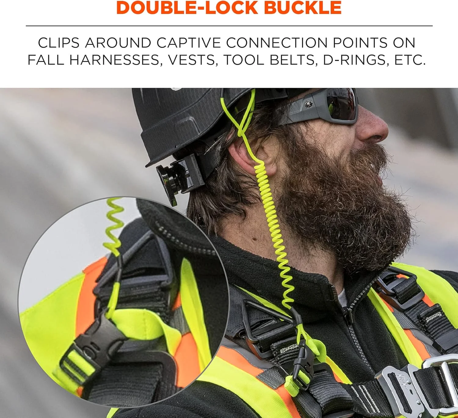 بند ابزار فنری ارگوداین با سر سگکی، طراحی بدون گیر کردن، اتصال آسان به کلاه ایمنی، ابزار یا اشیاء قیمتی کوچک، ظرفیت وزن 2 پوند، مدل Squids 3157، مشکی بند ابزار فنری ارگوداین با سر سگکی، طراحی بدون گیر کردن، اتصال آسان به کلاه ایمنی، ابزار یا اشیاء قیمتی کوچک، ظرفیت وزن 2 پوند، مدل Squids 3157، مشکی