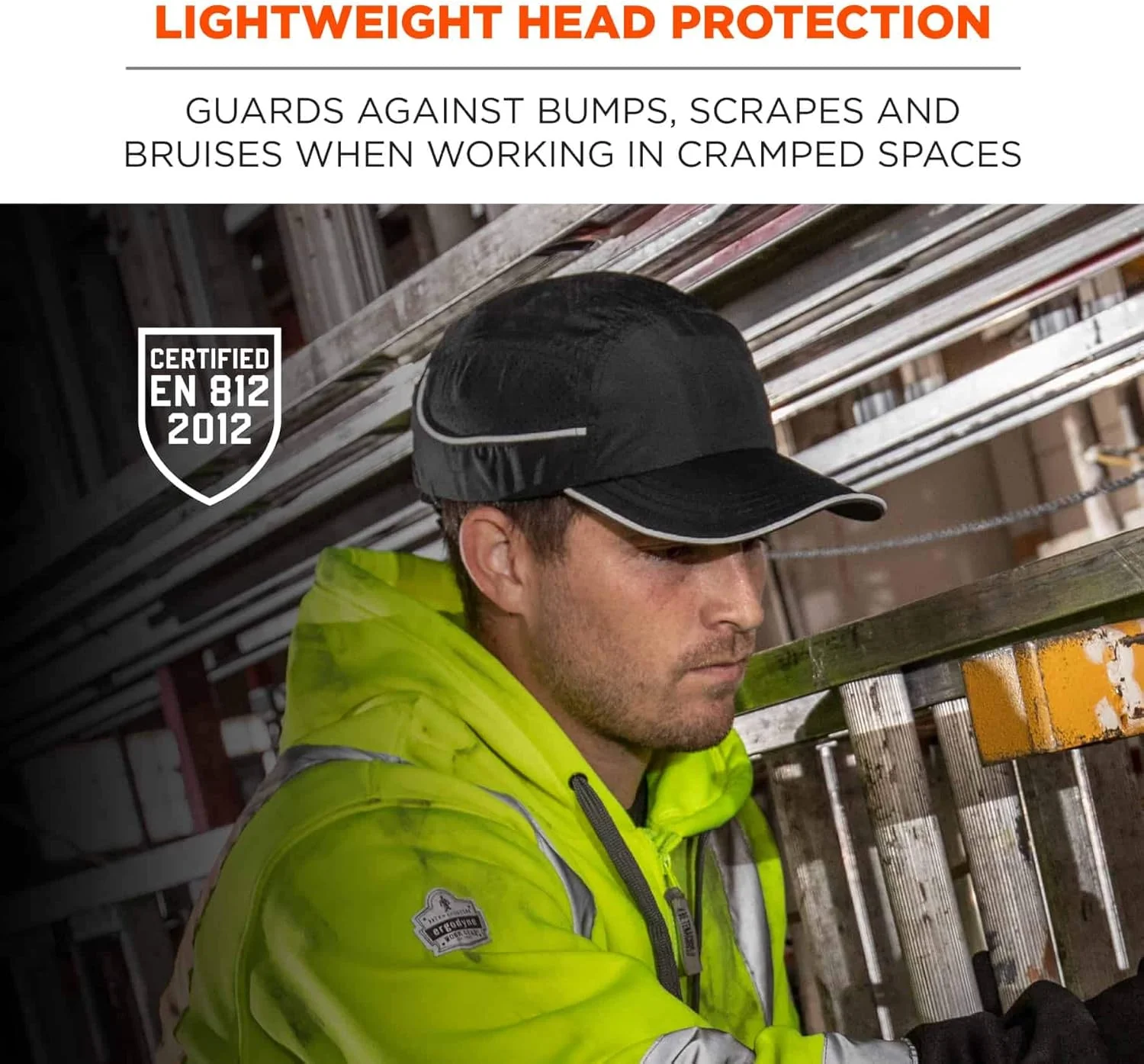 کلاه ضربه گیر سبک وزن ارگوداین با نور LED لبه، مدل کلاه بیسبالی، Skullerz 8965، مشکی کلاه ضربه گیر سبک وزن ارگوداین با نور LED لبه، مدل کلاه بیسبالی، Skullerz 8965، مشکی