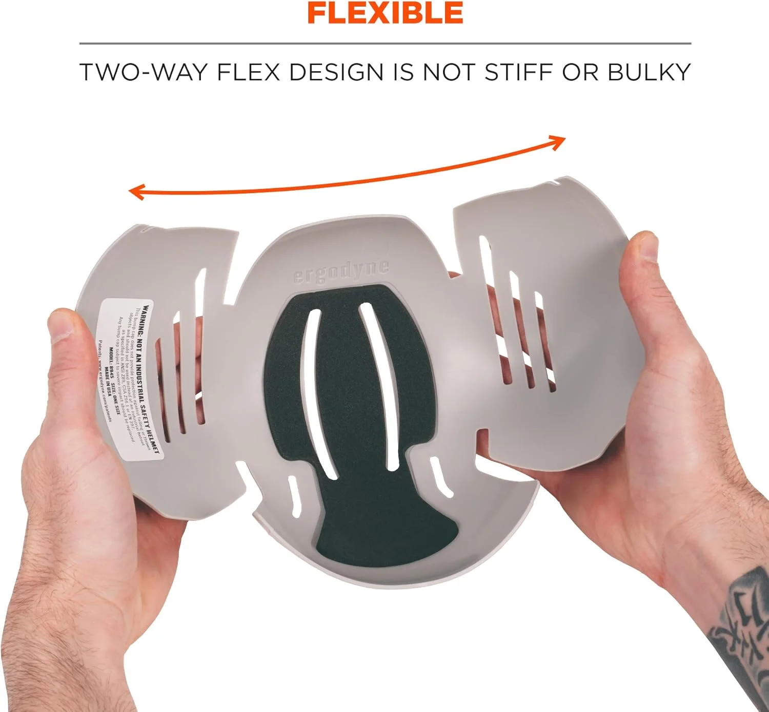 Ergodyne - 23382 Skullerz 8945 محافظ ضربه گیر کلاه ایمنی جهانی، سبک وزن، مناسب برای هر کلاه بیسبالی، بسته 2 عددی خاکستری Ergodyne - 23382 Skullerz 8945 محافظ ضربه گیر کلاه ایمنی جهانی، سبک وزن، مناسب برای هر کلاه بیسبالی، بسته 2 عددی خاکستری