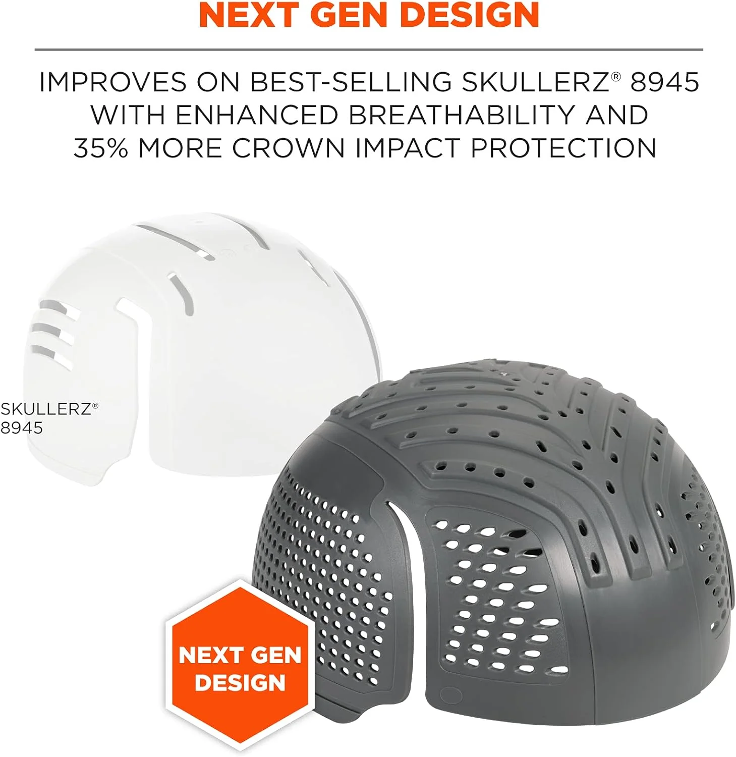 محافظ سر ضربه گیر جهانی Ergodyne Skullerz 8945F(x) با تهویه اضافی، مناسب برای هر کلاه بیسبالی محافظ سر ضربه گیر جهانی Ergodyne Skullerz 8945F(x) با تهویه اضافی، مناسب برای هر کلاه بیسبالی