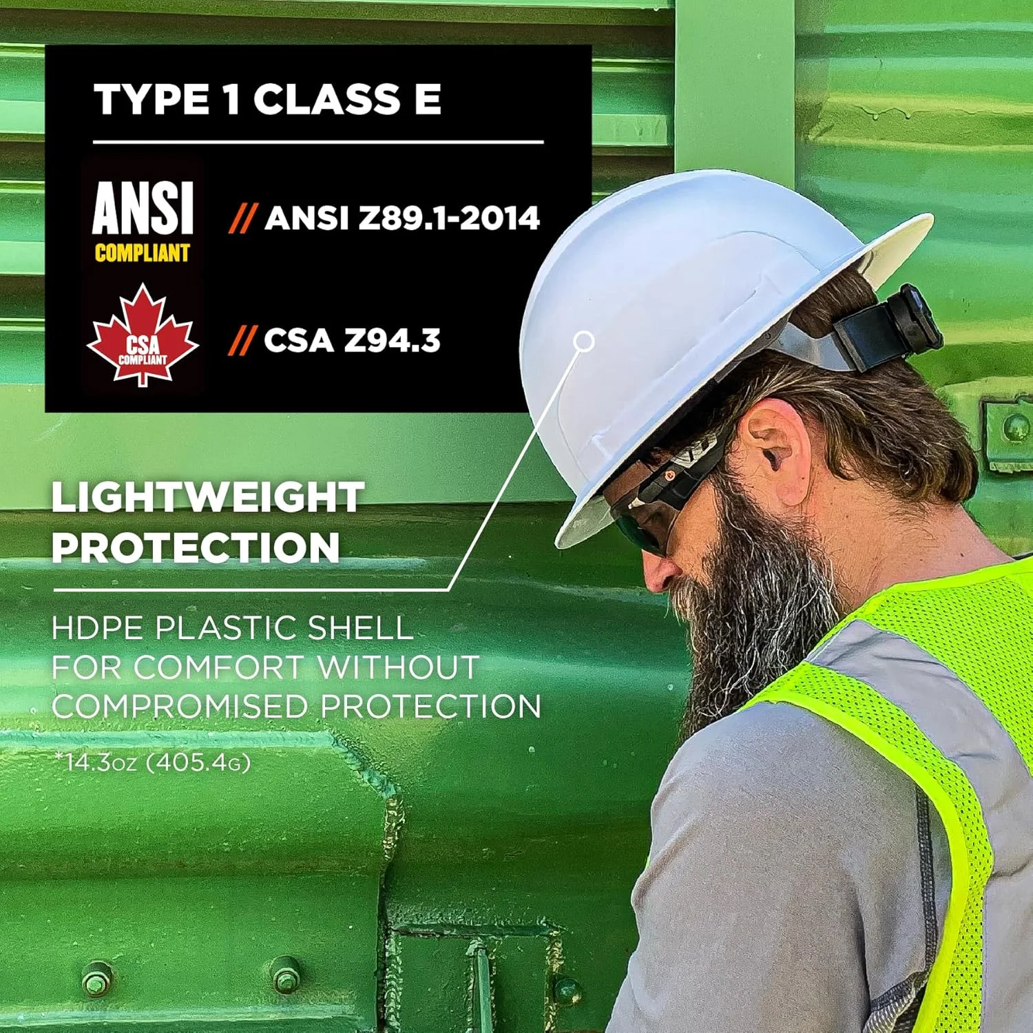 کلاه ایمنی لبه دار ارگودین Skullerz 8969 کلاس E، سبک وزن، سیستم تعلیق храповиک 6 نقطه ای قابل تنظیم، پوسته HDPE، سفید کلاه ایمنی لبه دار ارگودین Skullerz 8969 کلاس E، سبک وزن، سیستم تعلیق храповиک 6 نقطه ای قابل تنظیم، پوسته HDPE، سفید