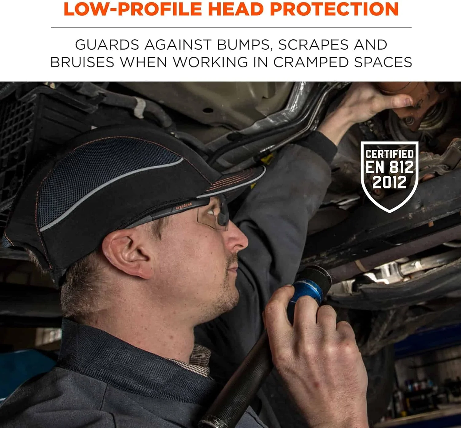 کلاه ضربه گیر ایمنی Ergodyne، مدل کلاه بیسبالی، محافظت راحت از سر، لبه بلند، Skullerz 8950 کلاه ضربه گیر ایمنی Ergodyne، مدل کلاه بیسبالی، محافظت راحت از سر، لبه بلند، Skullerz 8950