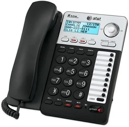 AT&T ML17929 2-Line Corded Telephone, Black New AT&T ML17929 2-Line Corded Telephone, Black New