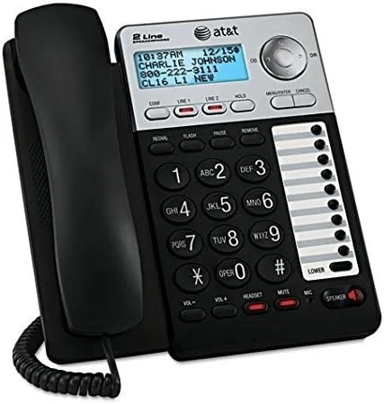 AT&T ML17929 2-Line Corded Telephone, Black New AT&T ML17929 2-Line Corded Telephone, Black New