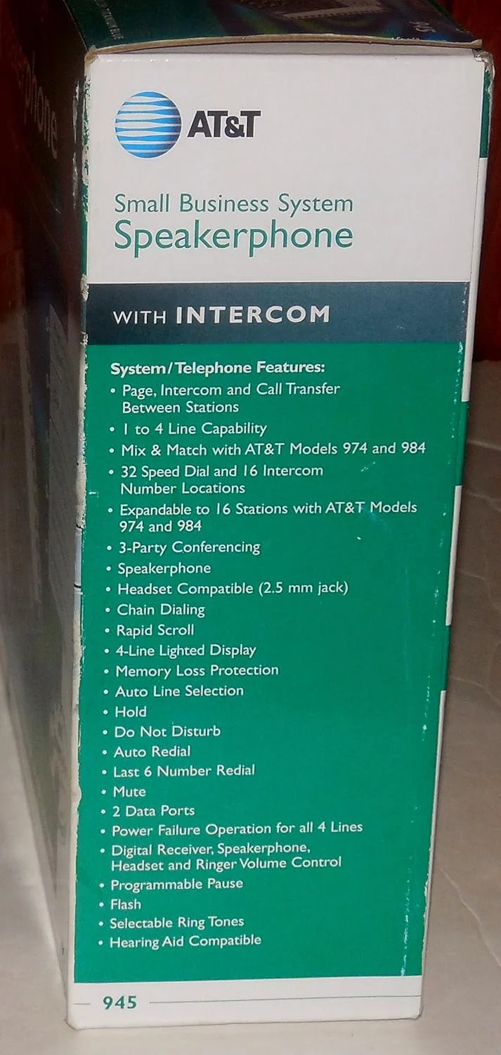 تلفن اسپیکر دار 4 خطه AT&T 945 با اینترکام تلفن اسپیکر دار 4 خطه AT&T 945 با اینترکام