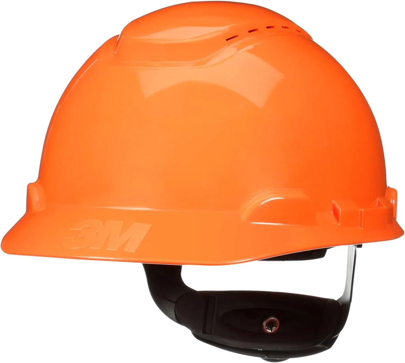 کلاه ایمنی SecureFit مدل H-707SFV-UV، نارنجی دید بالا، کلاه ایمنی تهویه دار با سنسور Uvicator، سیستم تعلیق храповика 4 نقطه ای پخش فشار، ANSI Z87.1، متوسط