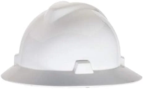 کلاه ایمنی MSA، کلاه سخت لبه دار کامل V-gard مدل 475369 - سیستم تعلیق Fas-trac - (سفید)