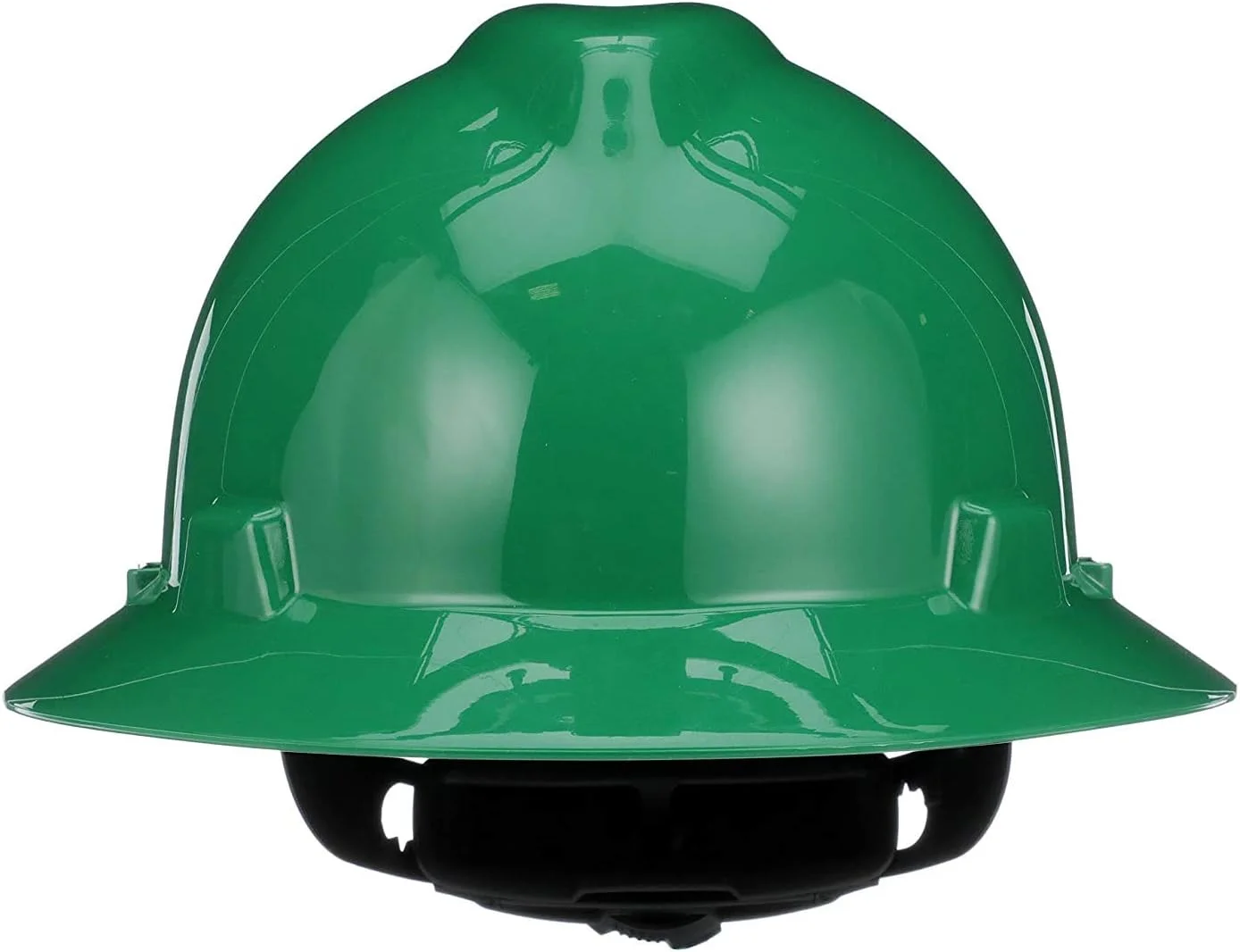 کلاه ایمنی لبه دار MSA V-Gard با سیستم تعلیق - پوسته پلی اتیلن، محافظت عالی در برابر ضربه و بندهای تاج خود تنظیم شونده - کلاه ایمنی سایز استاندارد