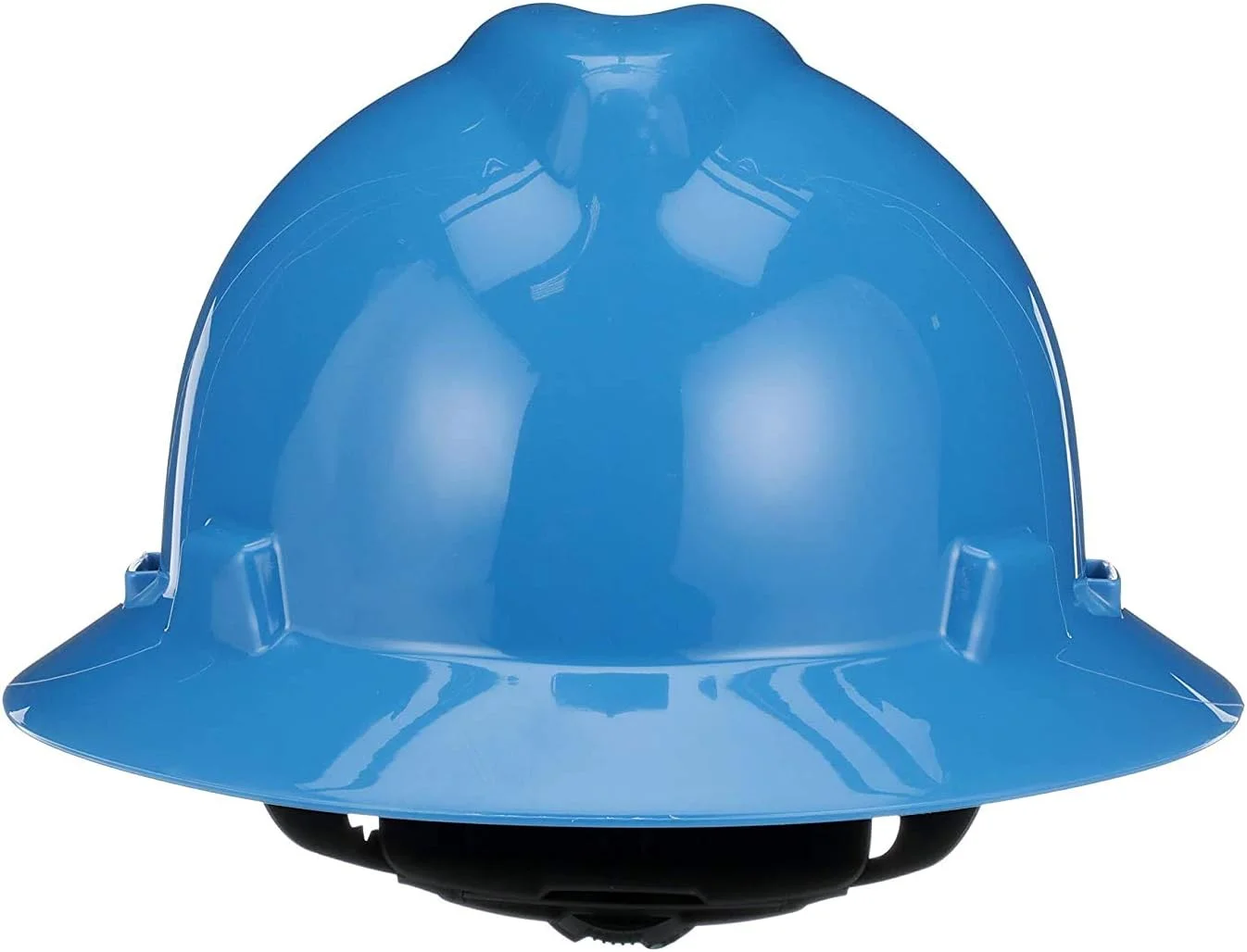 کلاه ایمنی لبه دار MSA V-Gard با سیستم تعلیق - پوسته پلی اتیلن، محافظت عالی در برابر ضربه و بندهای تاج خود تنظیم شونده - کلاه ایمنی سایز استاندارد