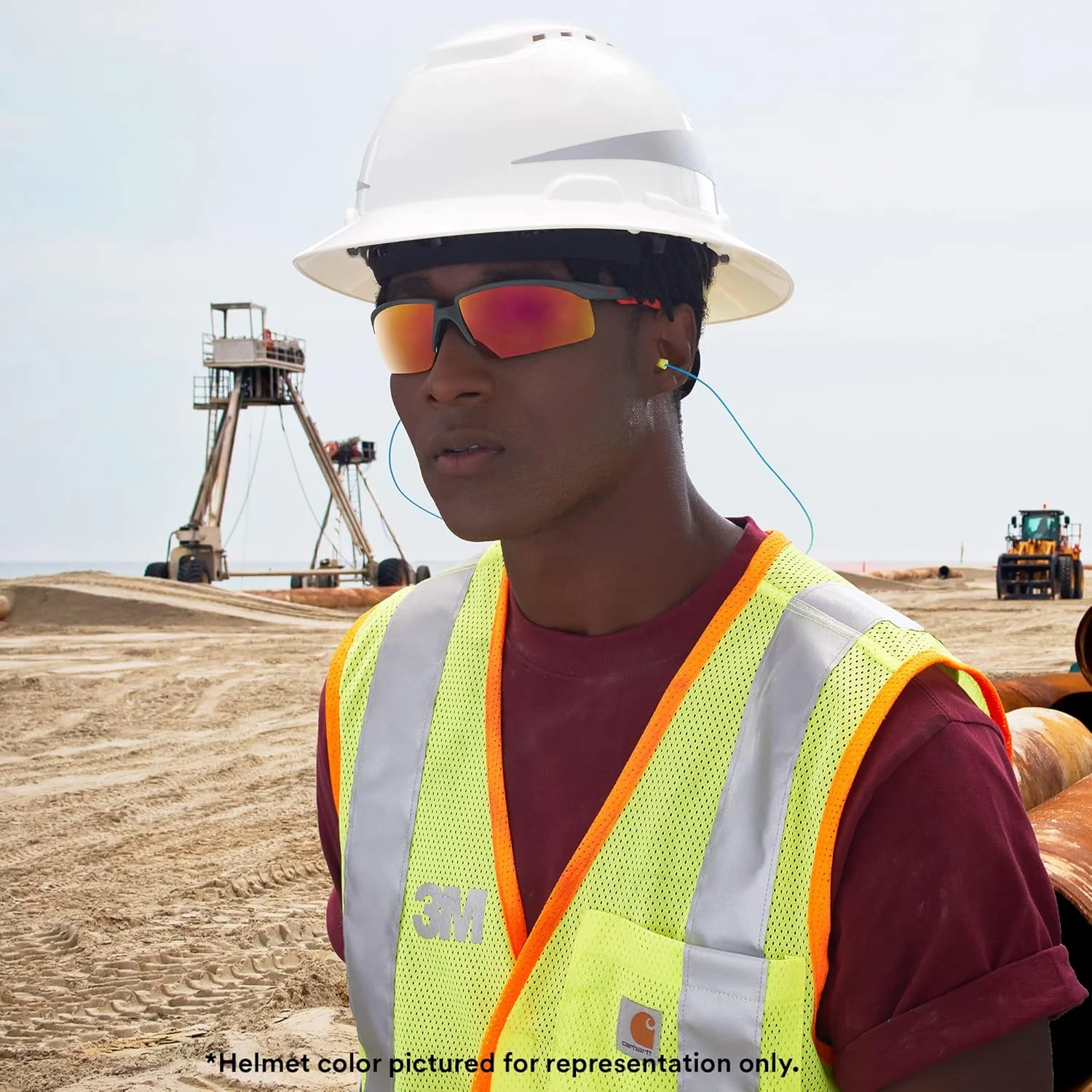 SecureFit Hard Hat SecureFit H-809SFV-UV, Hi-Vis Yellow, Vented Full Brim Style Safety Helmet with Uvicator Sensor, 4-Point Pressure Diffusion Ratchet Suspension, ANSI Z87.1 SecureFit Hard Hat SecureFit H-809SFV-UV, Hi-Vis Yellow, Vented Full Brim Style Safety Helmet with Uvicator Sensor, 4-Point Pressure Diffusion Ratchet Suspension, ANSI Z87.1