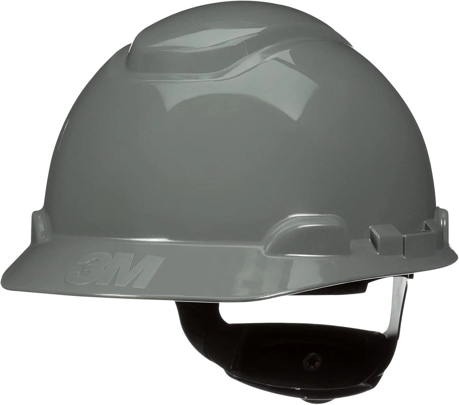 کلاه ایمنی 3M مدل SecureFit H-708SFR-UV، خاکستری، کلاه ایمنی بدون تهویه با سنسور Uvicator، سیستم تعلیق храповика 4 نقطه ای پخش فشار، ANSI Z87.1