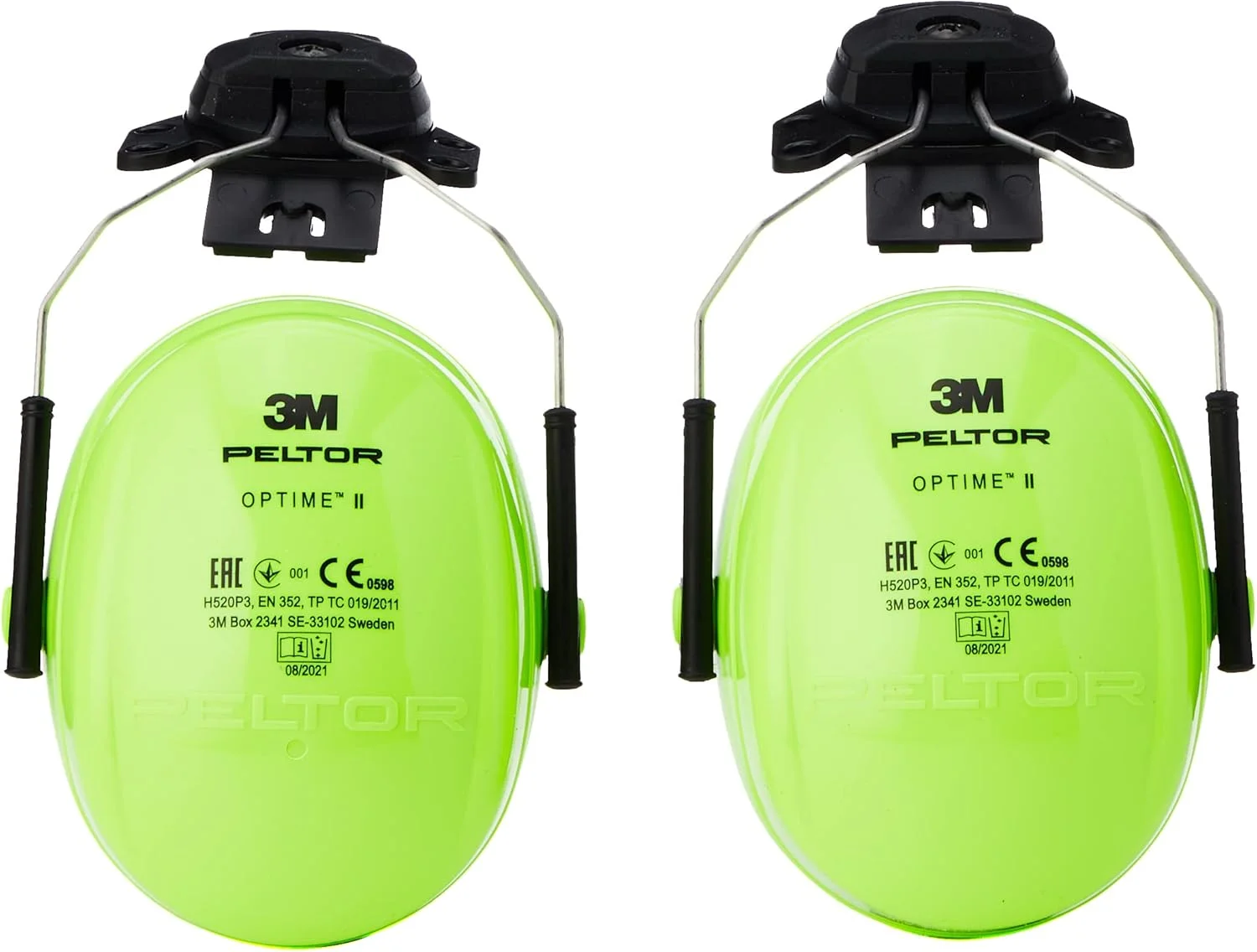 گوشی های محافظ گوش 3M PELTOR Optime II، 30 دسی بل، دید بالا، نصب روی کلاه، H520P3E-467-GB 7000038210