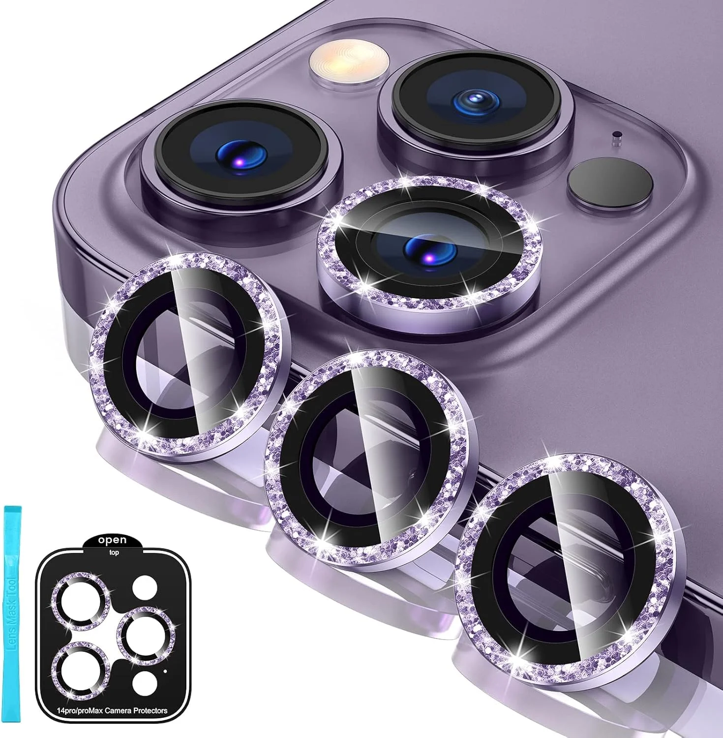 محافظ لنز دوربین KASTWAVE برای آیفون 14 پرو / 14 پرو مکس، محافظ صفحه شیشه ای تمپرد 9H با حلقه فلزی محافظ لنز دوربین تکی برای آیفون 14 پرو و آیفون 14 پرو مکس (بنفش) محافظ لنز دوربین KASTWAVE برای آیفون 14 پرو / 14 پرو مکس، محافظ صفحه شیشه ای تمپرد 9H با حلقه فلزی محافظ لنز دوربین تکی برای آیفون 14 پرو و آیفون 14 پرو مکس (بنفش)