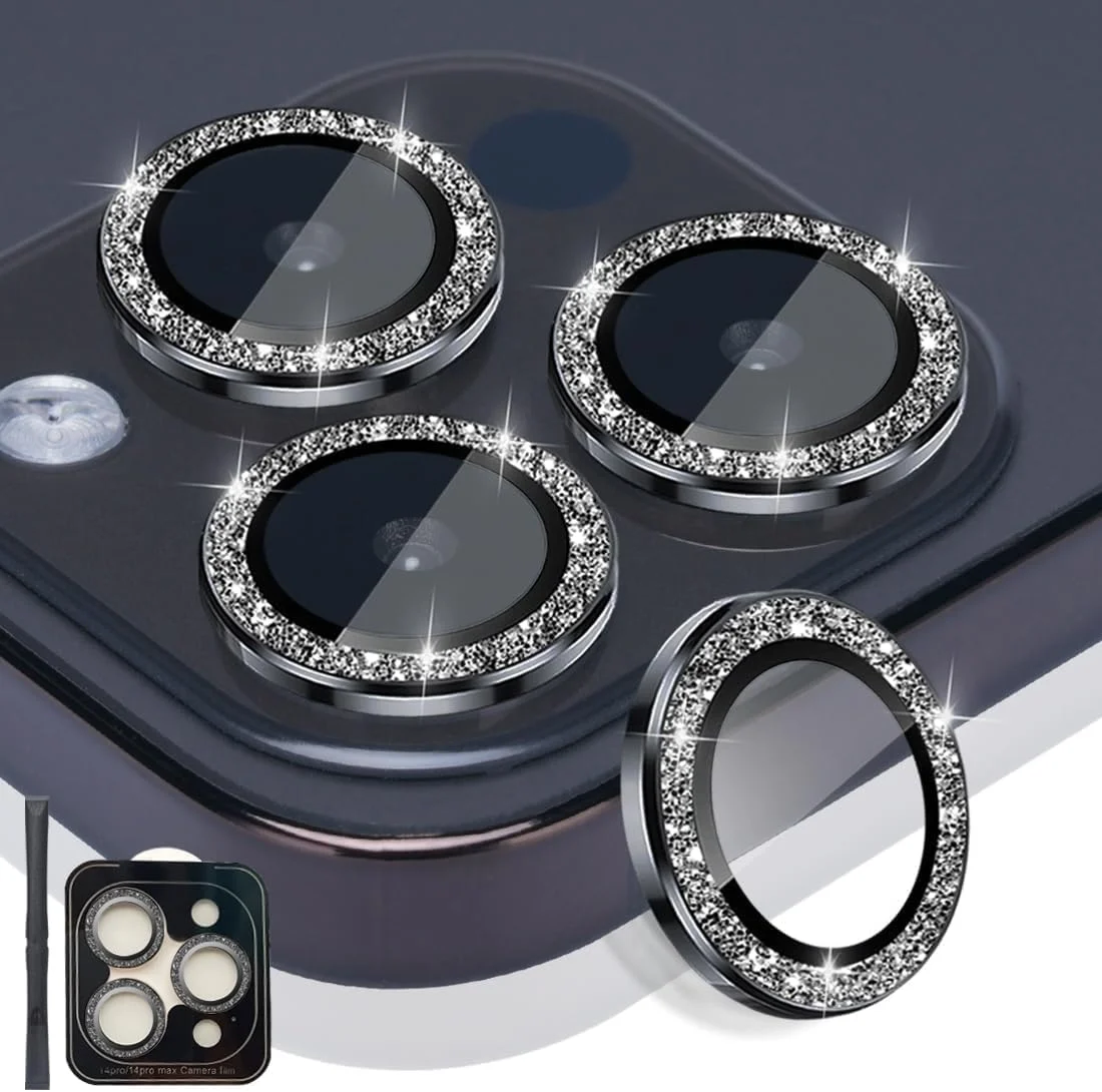 محافظ لنز دوربین KASTWAVE برای آیفون 14 پرو / 14 پرو مکس، پوشش شیشه ای تمپر شده 9H، محافظ حلقه فلزی جداگانه (مشکی) محافظ لنز دوربین KASTWAVE برای آیفون 14 پرو / 14 پرو مکس، پوشش شیشه ای تمپر شده 9H، محافظ حلقه فلزی جداگانه (مشکی)