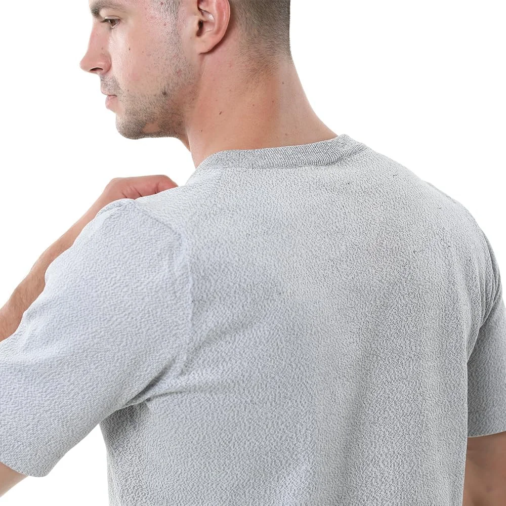 ژاکت زیپ‌دار تک رو بافتنی - مقاوم در برابر سایش/مقاوم در برابر برش، ضد گاز گرفتگی، ضد پارگی، ضد ضربه، تی شرت، جلیقه ضد برش و ضد ضربه، برای محافظت از ایمنی شخصی، خاکستری روشن-L