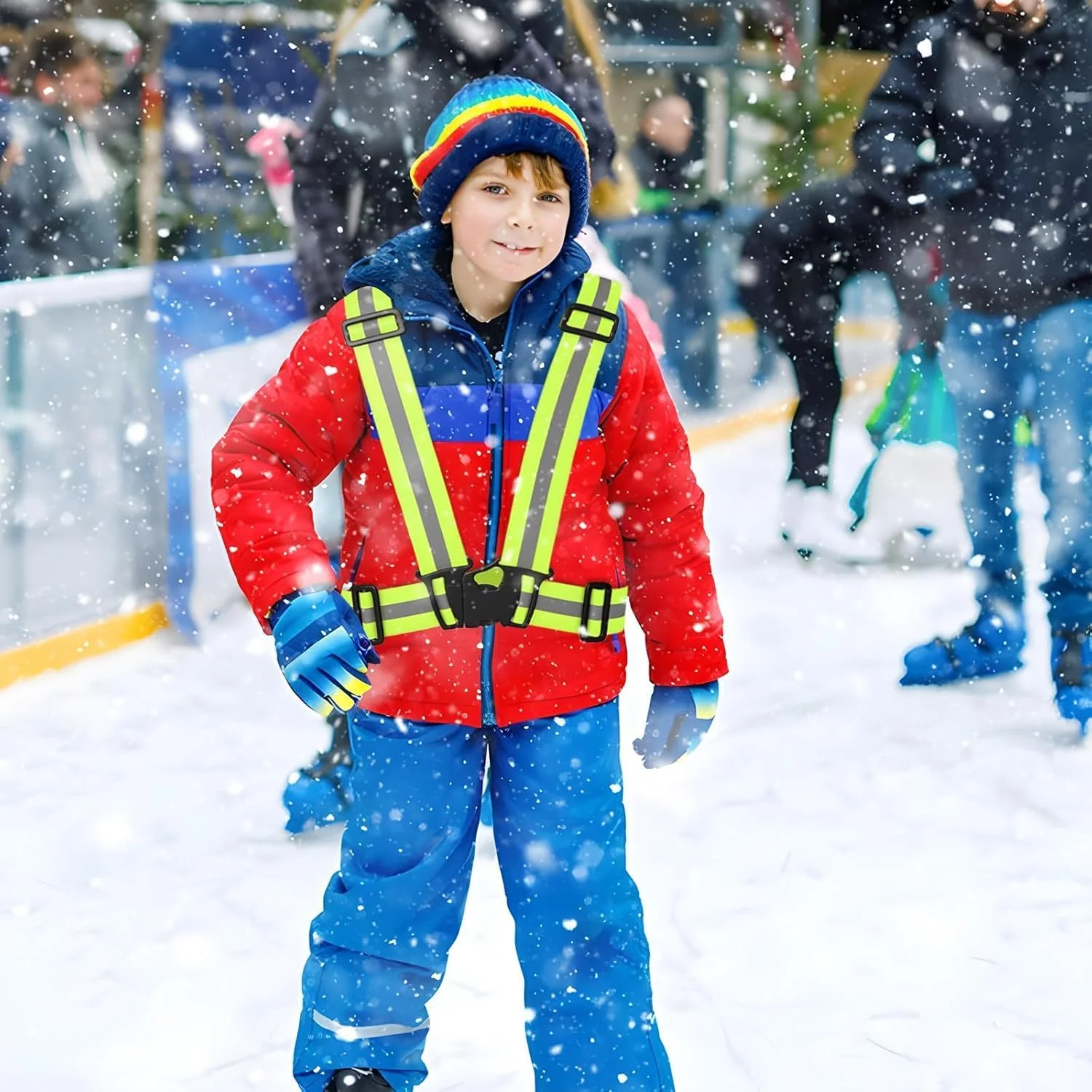 کمربند جلیقه ایمنی بازتابنده، بند قابل تنظیم با دید بالا، جلیقه بازتابنده تجهیزات هشدار دهنده یونیسکس، نوار ایمنی لیزری قابل تنظیم برای دویدن، دوچرخه سواری، پیاده روی در شب