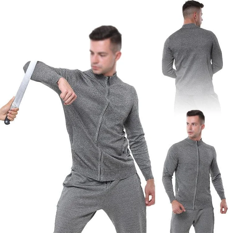 ژاکت زیپی بافتنی یک طرفه - مقاوم در برابر سایش/مقاوم در برابر برش، ضد گاز گرفتگی، ضد پارگی، ضد ضربه، تی شرت، جلیقه ضد برش و ضد ضربه، برای محافظت از ایمنی شخصی، خاکستری-2XL ژاکت زیپی بافتنی یک طرفه - مقاوم در برابر سایش/مقاوم در برابر برش، ضد گاز گرفتگی، ضد پارگی، ضد ضربه، تی شرت، جلیقه ضد برش و ضد ضربه، برای محافظت از ایمنی شخصی، خاکستری-2XL