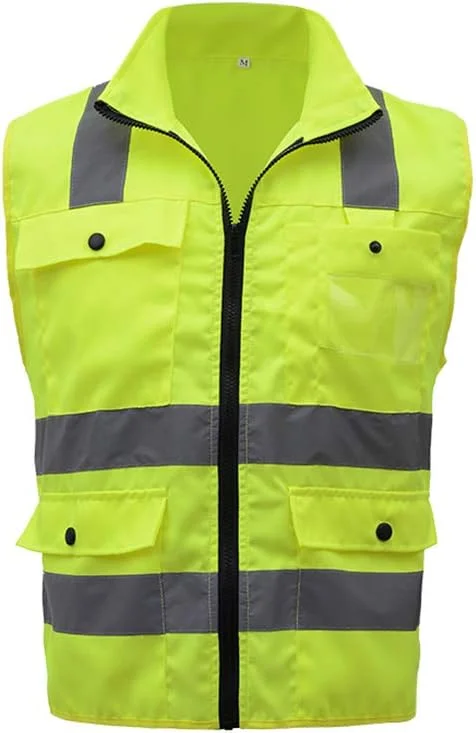 جلیقه ایمنی بازتابنده دید بالا Irovami، جلیقه بازتابنده چند جیب، لباس کار، لباس کار امنیتی، لباس کار روز و شب، جلیقه ایمنی هشدار دهنده موتورسواری و دوچرخه سواری