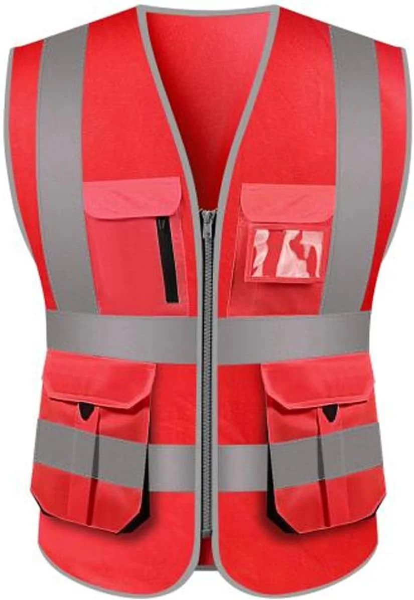 جلیقه بازتابنده نالمو، جلیقه ایمنی بازتابنده با دید بالا، جلیقه بازتابنده چند جیب، لباس کار، لباس کار امنیتی، لباس کار روز و شب، جلیقه ایمنی هشدار دهنده موتورسواری و دوچرخه سواری