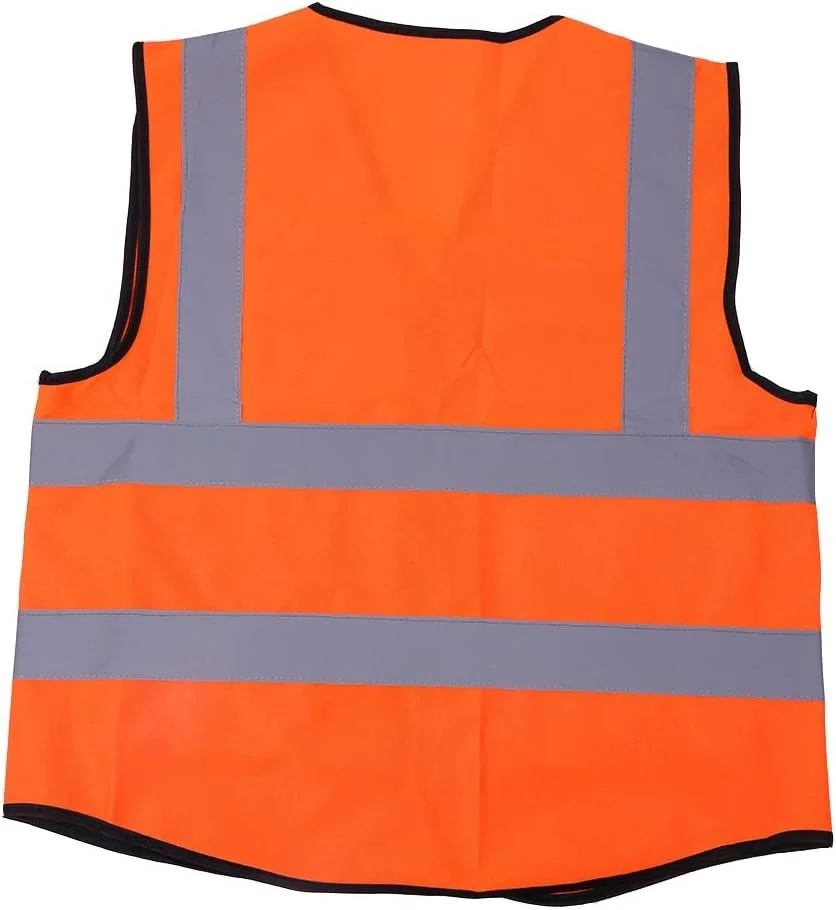 جلیقه بازتابنده NDNCZDHC، جلیقه ایمنی ساختمانی، جلیقه دید بالا، جلیقه های ایمنی برای کارگران ساختمانی و عابرین پیاده (نارنجی)