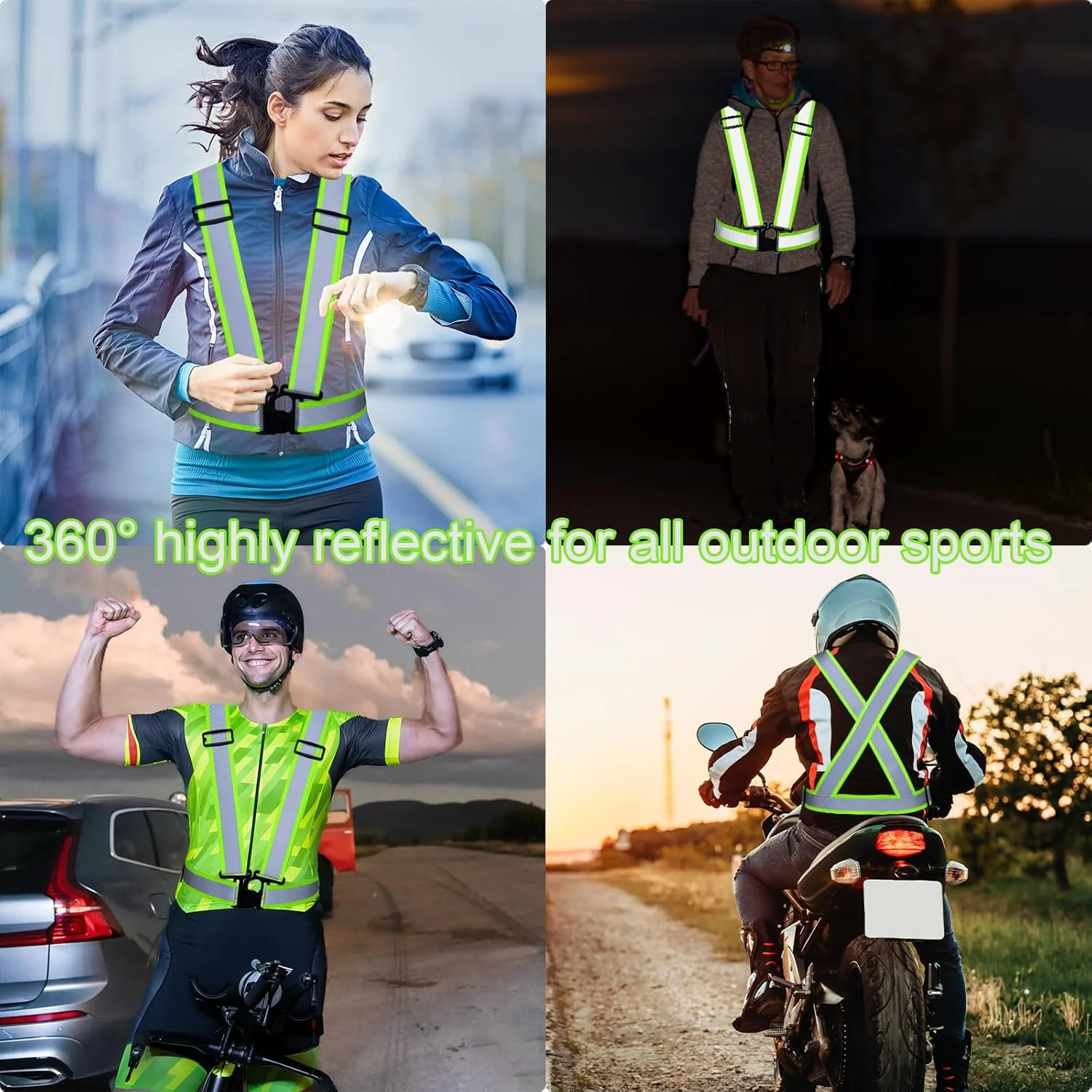 جلیقه ایمنی دید بالا 12 عددی، جلیقه نواری بازتابنده بزرگ شده، تجهیزات بند بازتابنده دید بالا نئون یونیسکس