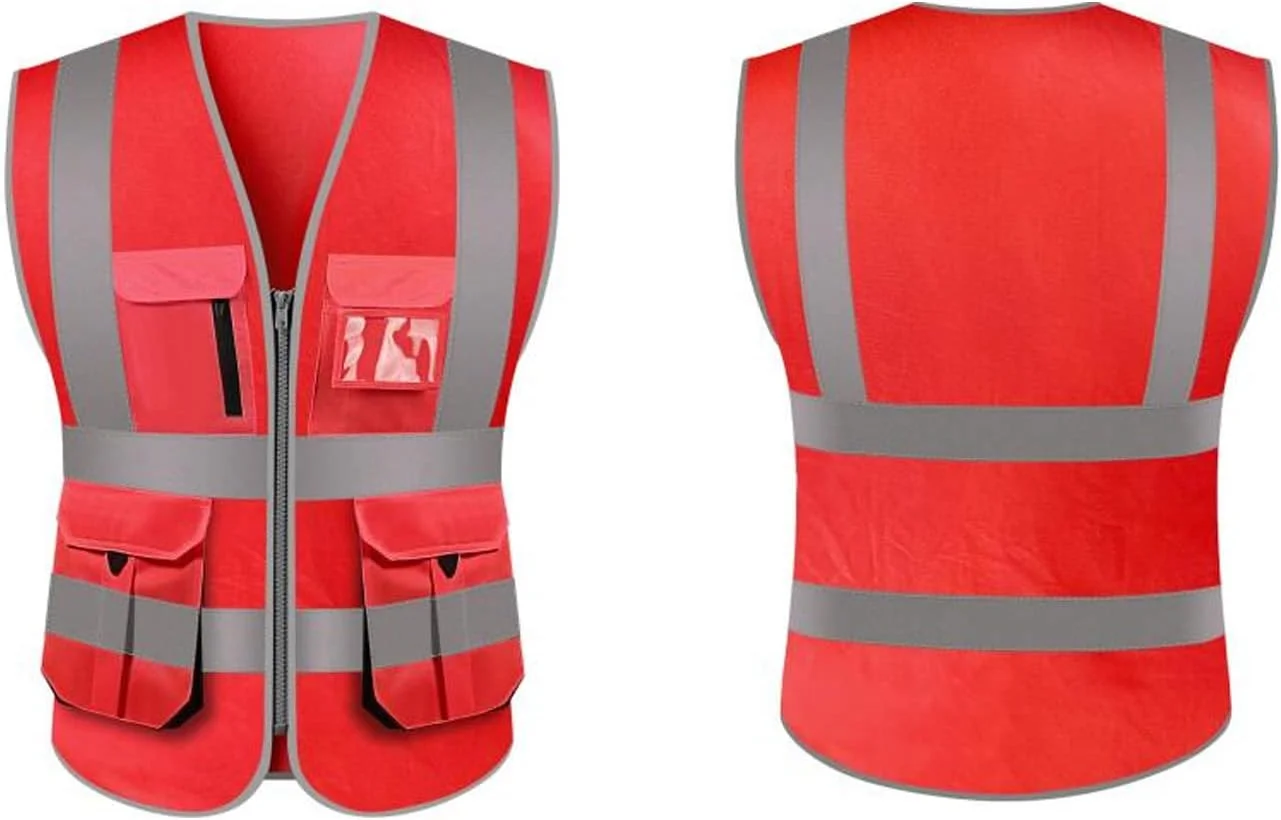 جلیقه بازتابنده نالمو، جلیقه ایمنی بازتابنده با دید بالا، جلیقه بازتابنده چند جیب، لباس کار، لباس کار امنیتی، لباس کار روز و شب، جلیقه ایمنی هشدار دهنده موتورسواری و دوچرخه سواری