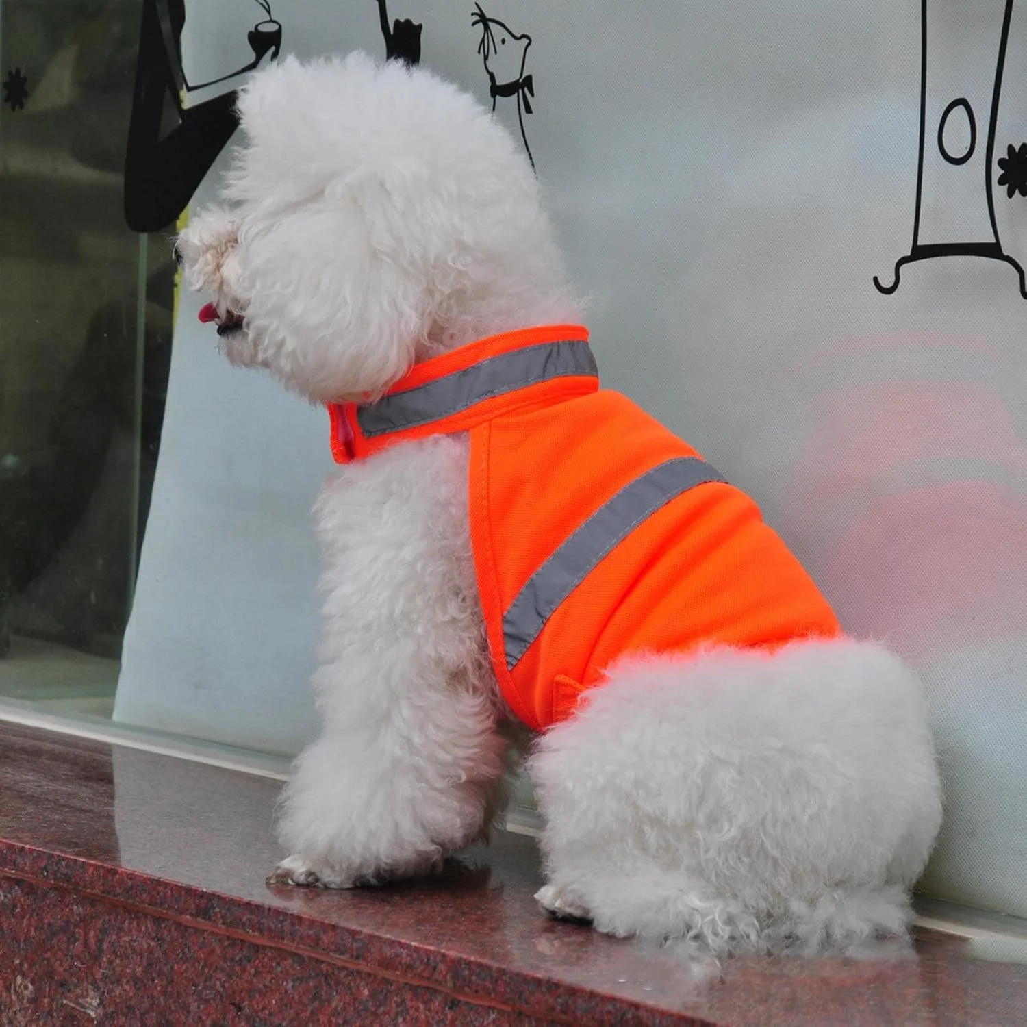 Dog Safety Vest | Fluorescent Dog Orange Vest Visibility Reflective Breathable | Hunting Pet Supplies Comfortable for Training Outdoor Activities Hunting
