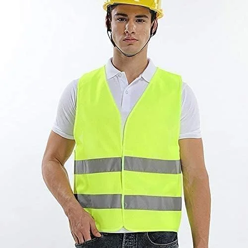 Silk Route - 2PCS Reflective Vest Working Clothes High Visibility Day Night Warning Safety Vest Traffic Construction Safety Clothing (green)