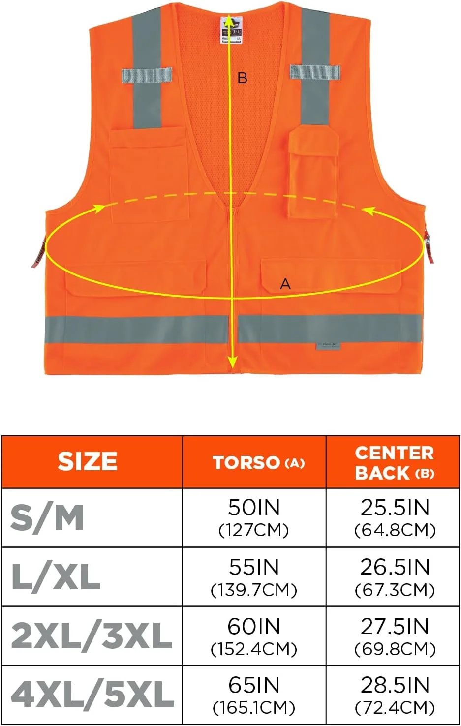 جلیقه نقشه برداری کلاس 2 Ergodyne GloWear 8250Z - لیمویی، سایز کوچک/متوسط