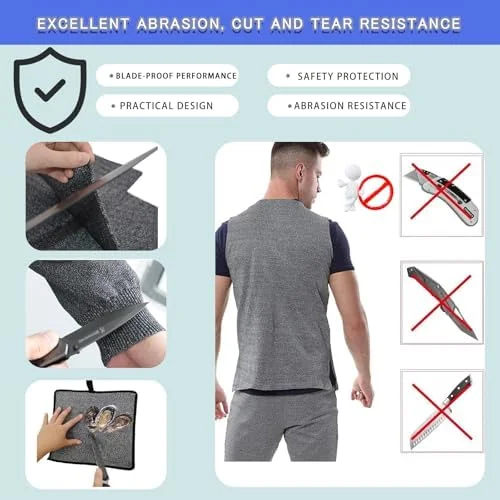 لباس محافظ برش، پیراهن آستین بلند ضد چاقو و جلیقه ضد ضربه برای پرسنل پلیس و امنیتی، مقاوم در برابر ضربه و برش، تجهیزات ایمنی سنگین