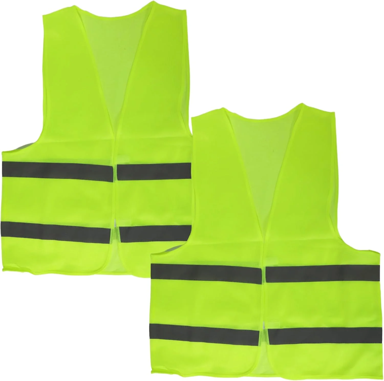 ست 2 عددی ژاکت بازتابنده کودکانه - جلیقه های زرد دید بالا، جلیقه های دویدن و دوچرخه سواری