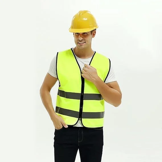 جلیقه ایمنی بازتابنده Silk Route - رنگ نئون روشن با نوارهای بازتابنده 2 اینچی - جلوی زیپ جلیقه ایمنی بازتابنده Silk Route - رنگ نئون روشن با نوارهای بازتابنده 2 اینچی - جلوی زیپ