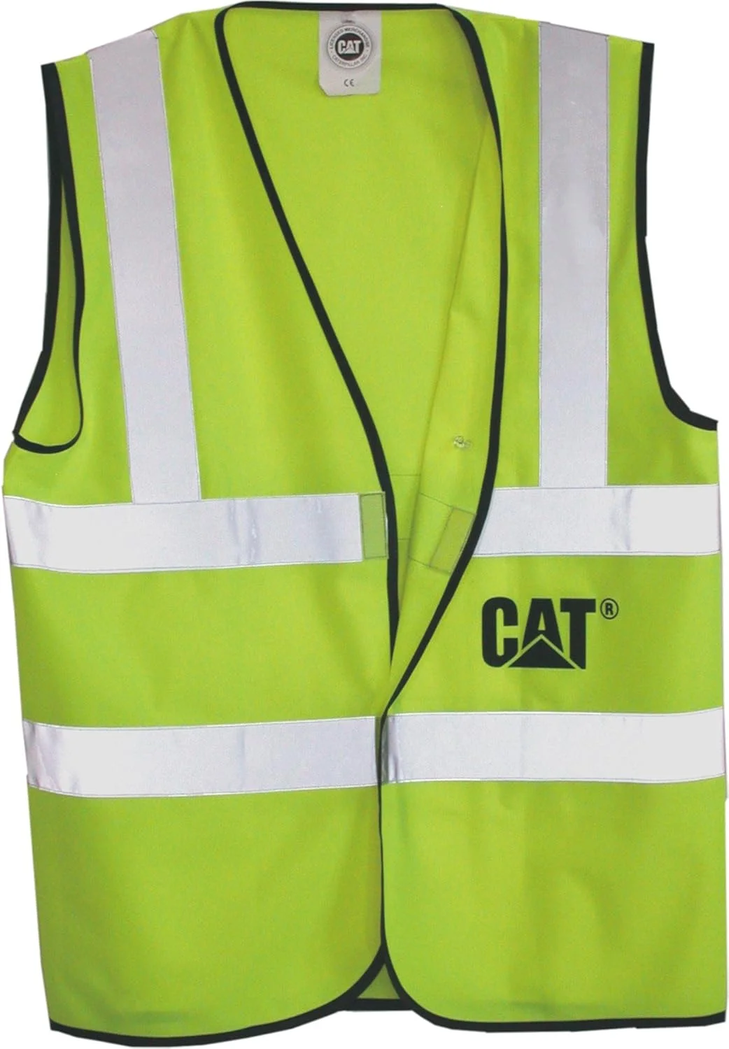 جلیقه ایمنی بسیار نمایان کاترپیلار Cat CAT0195012X - فلورسنت، سایز XX-بزرگ، تنفس پذیر، جلیقه ترافیکی سبک وزن با نوار بازتابنده